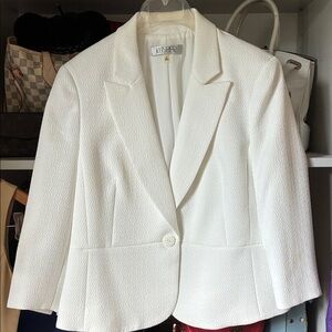 Kasper Women's Textured White Blazer